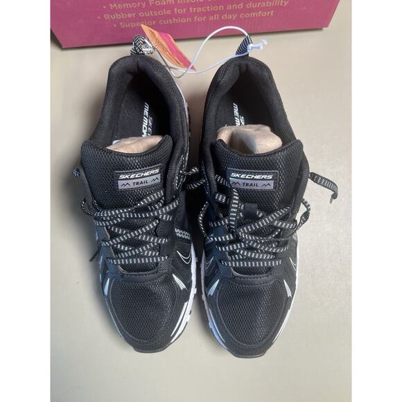 Skechers Outdoor Memory Foam Hillcrest Women’s 10 Black/White Style 179097S - Picture 2 of 12